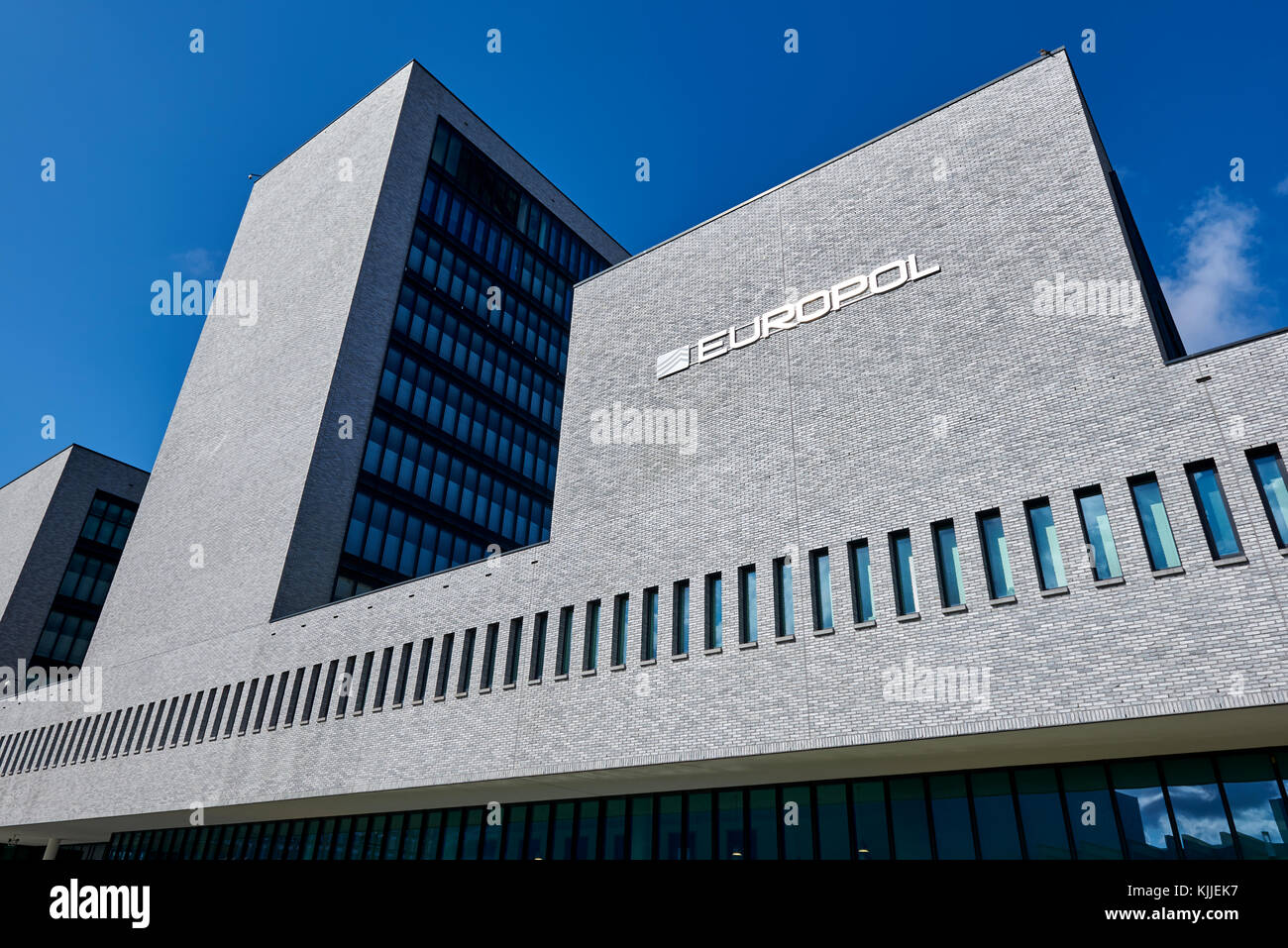The office of Europol in The Hague, Netherlands. The law enforcement agency of the European Union Stock Photo