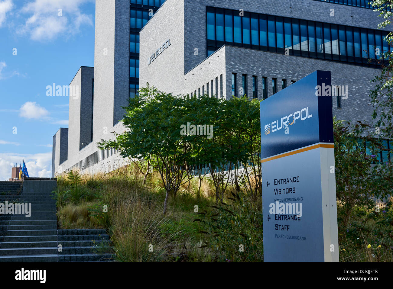 The office of Europol in The Hague, Netherlands. The law enforcement agency of the European Union Stock Photo
