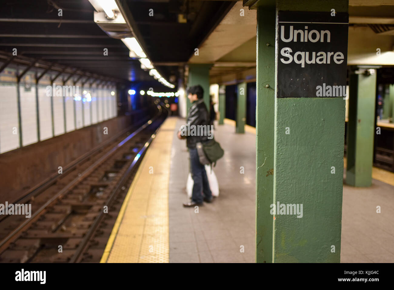 NEW YORK, NEW YORK - JANUARY 10, 2015: Union Square Subway Station in Manhattan. Stock Photo