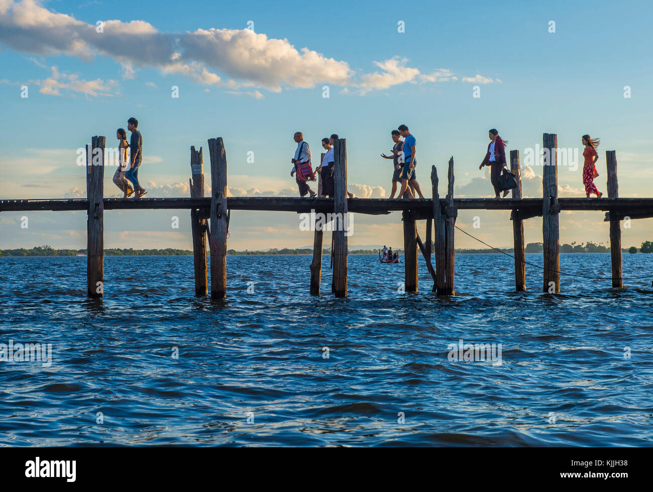 The U Bein Bridge in Amarapura Myanmar Stock Photo - Alamy