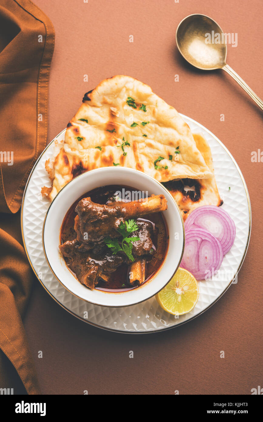 Mutton Masala Or Masala Gosht or indian lamb rogan josh with some ...
