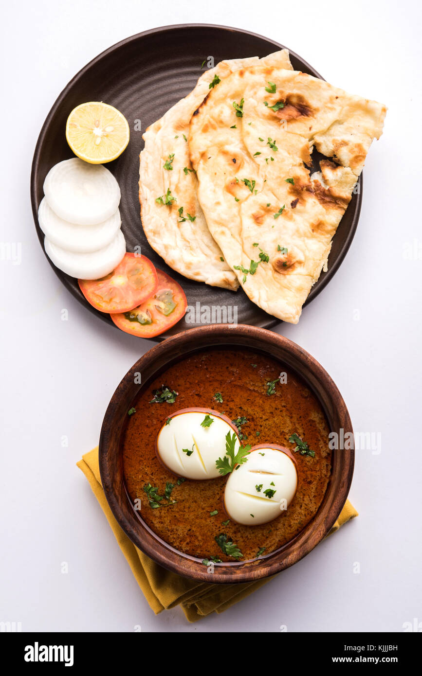 Anda Curry or Egg Curry or Egg masala gravy, indian spicy food or
