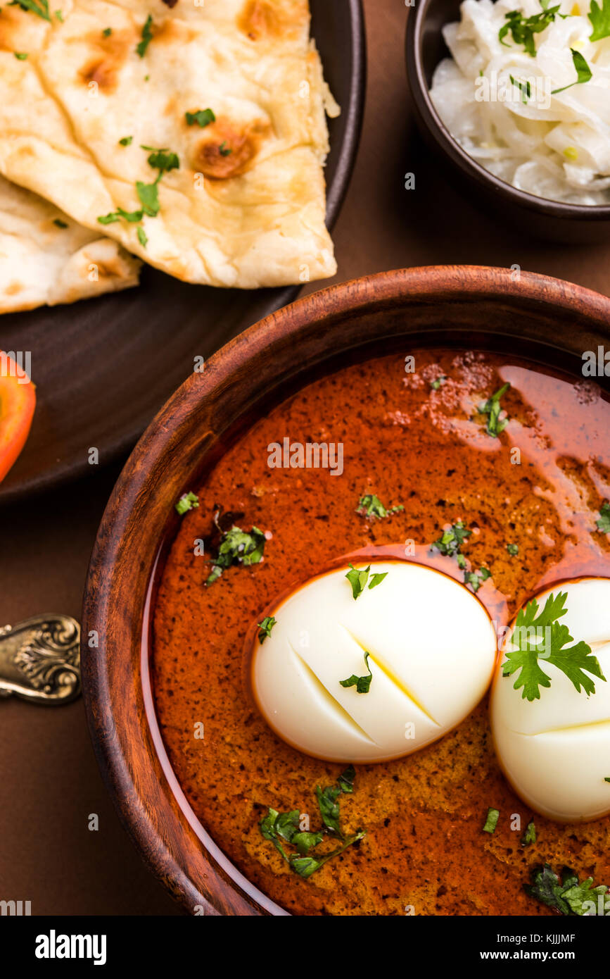 Anda Curry or Egg Curry or Egg masala gravy, indian spicy food or