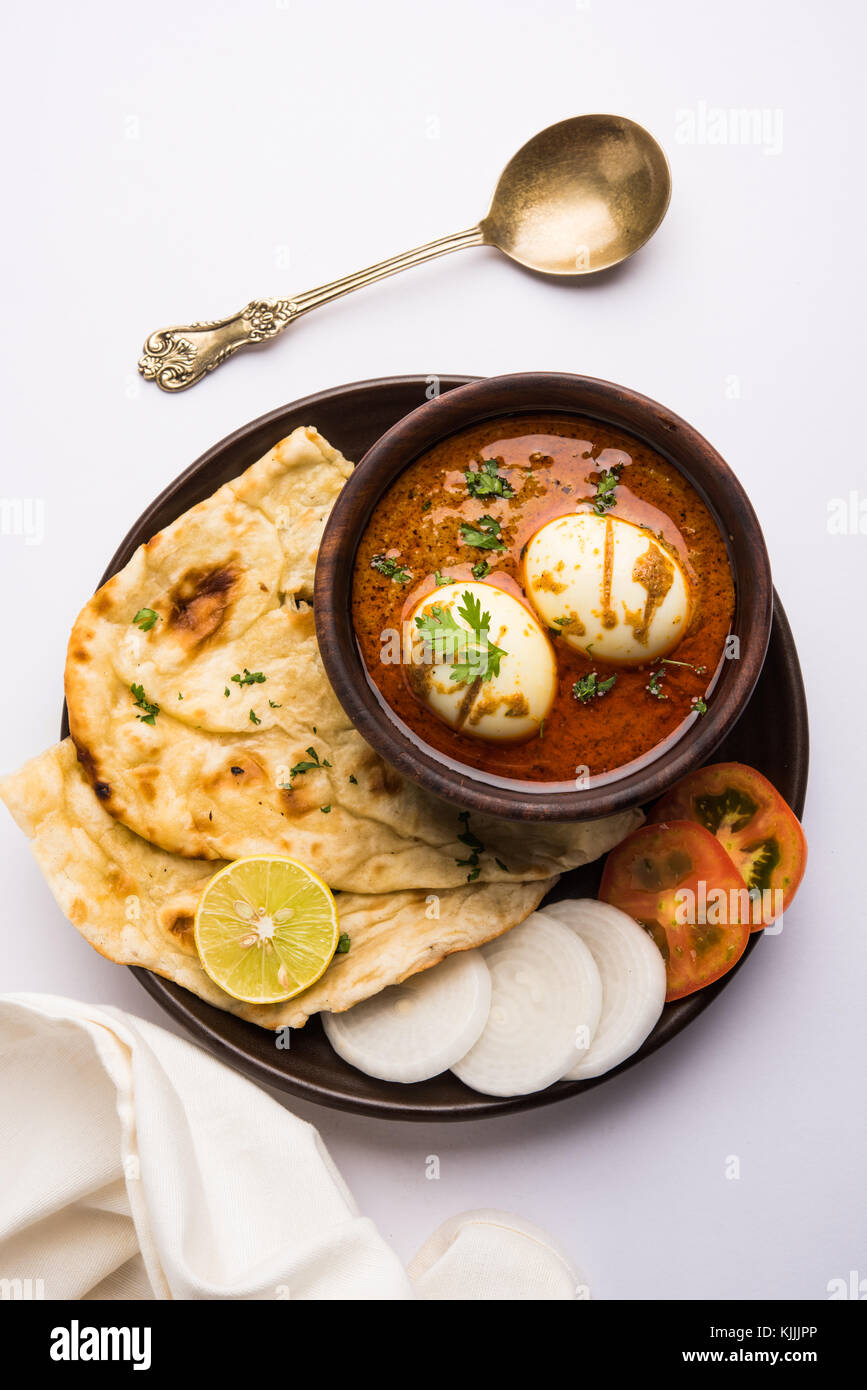 Anda Curry or Egg Curry or Egg masala gravy, indian spicy food or