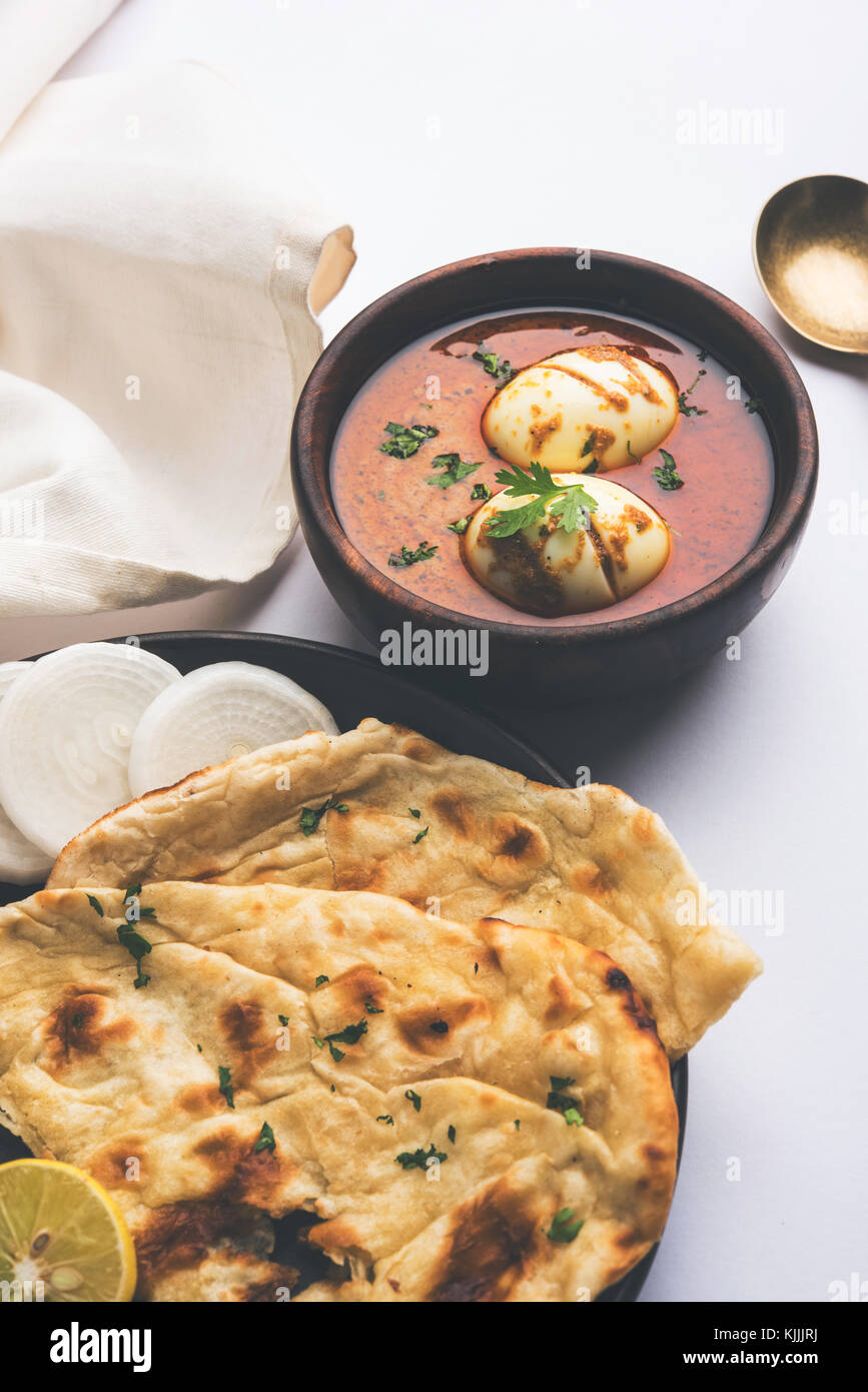 Anda Curry or Egg Curry or Egg masala gravy, indian spicy food or ...