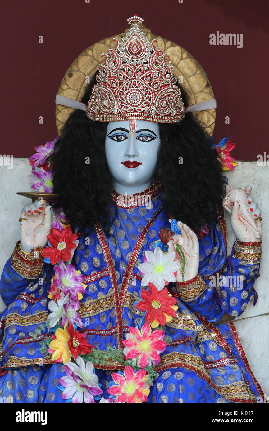Vrinda Devi murthi (statue) in a Vrindavan temple.  India. Stock Photo