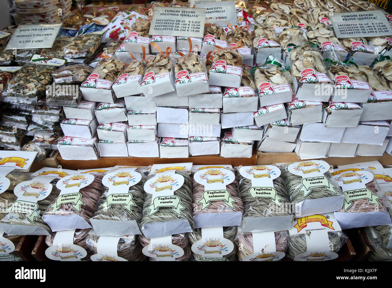 Assorted pasta for sale. Italy Stock Photo Alamy