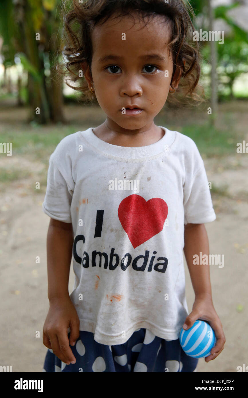 Khmer girl. Battambang.  Cambodia. Stock Photo