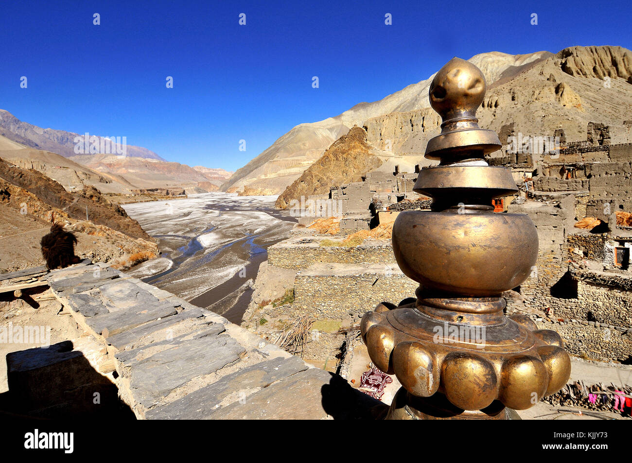 Kali Gandaki river valley, Mustang. Nepal. Stock Photo
