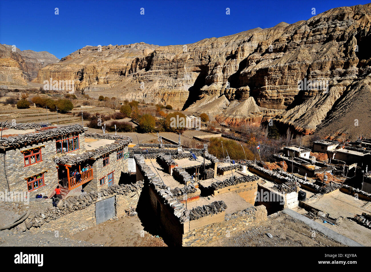 Chele village, Mustang. Nepal Stock Photo Alamy