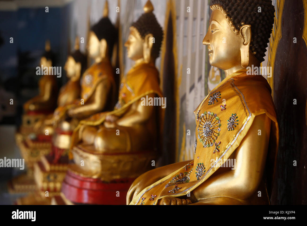 Buddha statues in Wat Phra Doi Suthep, Chiang Mai. Thailand Stock Photo ...