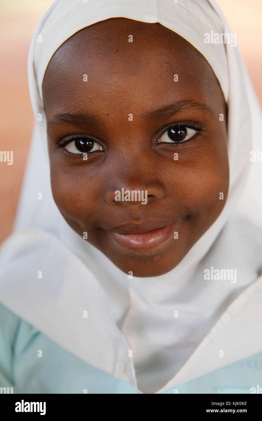 Muslim schoolgirl. Uganda. Stock Photo