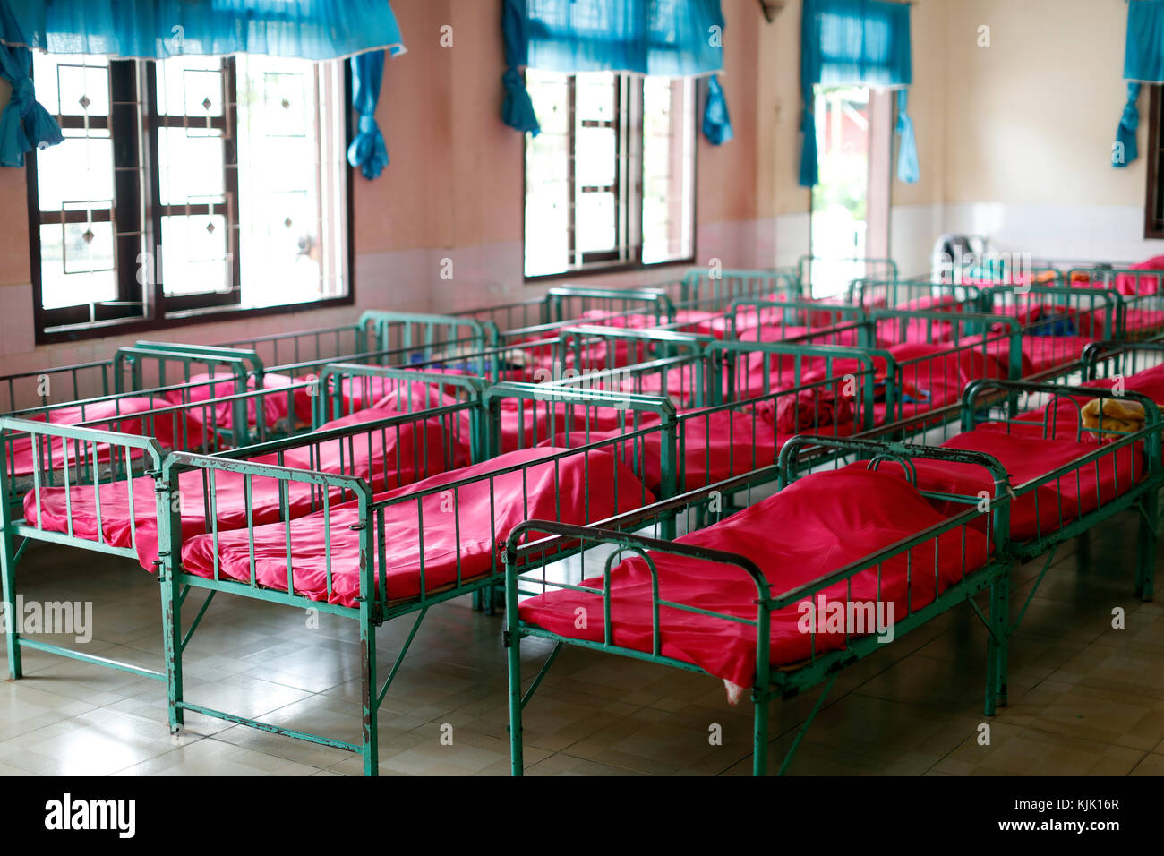 Vinh Son catholic orphanage. Dormitory.  Kon Tum.  Vietnam. Stock Photo