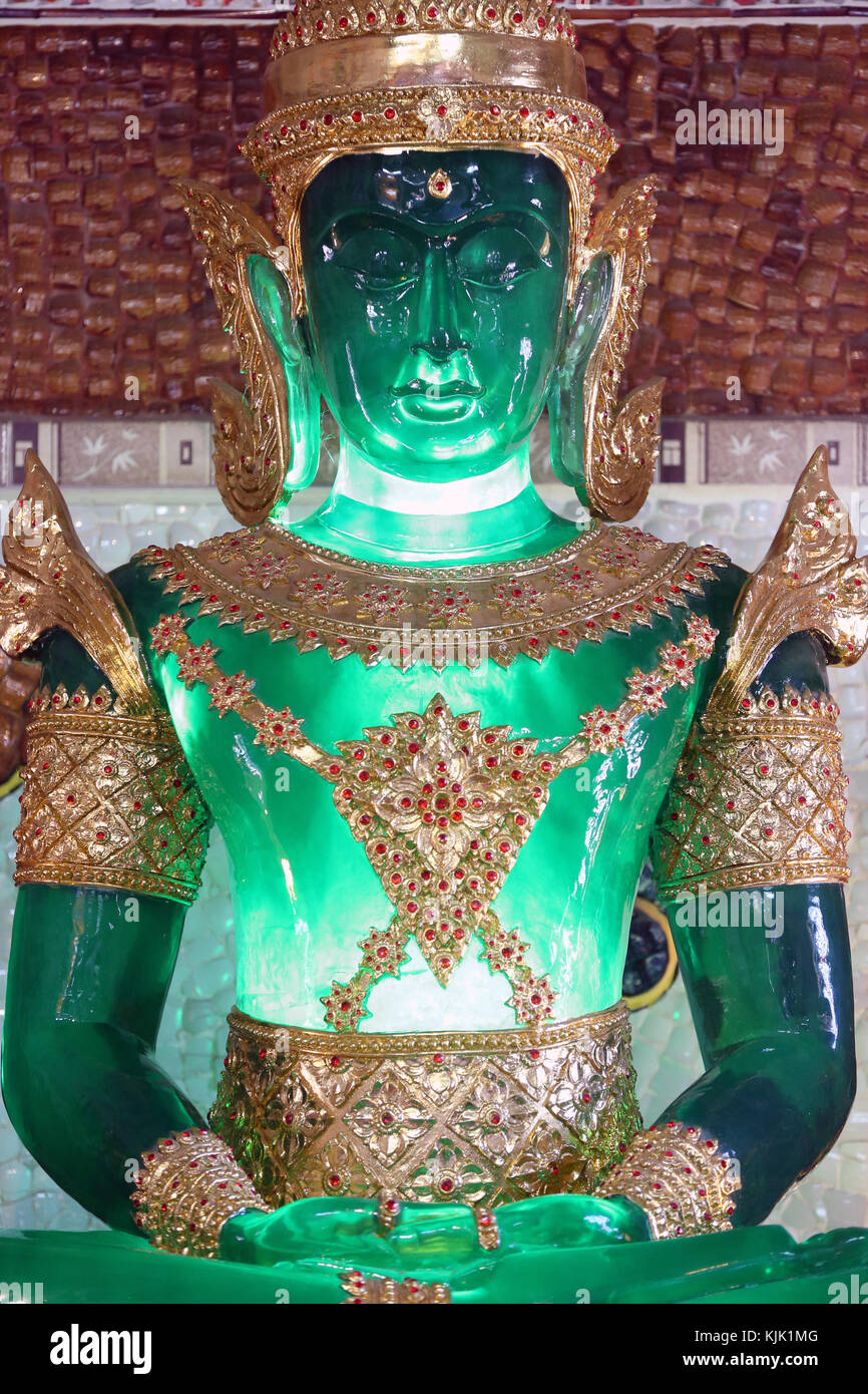 Linh Phuoc Buddhist Pagoda.  Emerald Buddha.  Dalat. Vietnam. Stock Photo