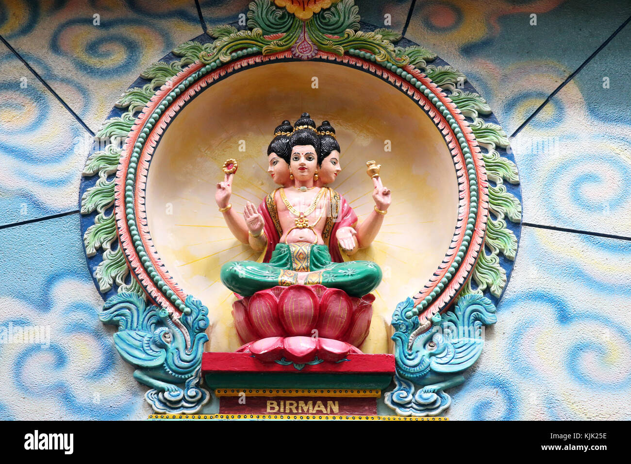 Mariamman hindu temple. Hindu Goddess. Birman Stock Photo