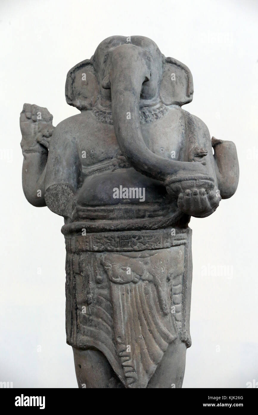 Museum of Cham Sculpture. 7th century Ganesha sculpture.  Danang. Vietnam. Stock Photo