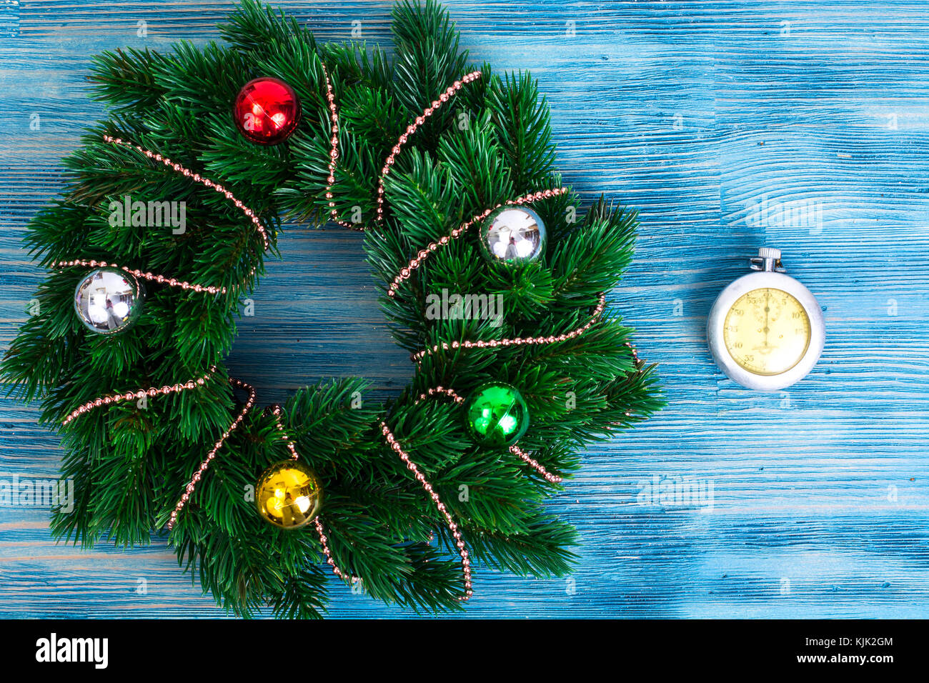 Hours Christmas Time Fir tree Studio Photo Stock Photo Alamy