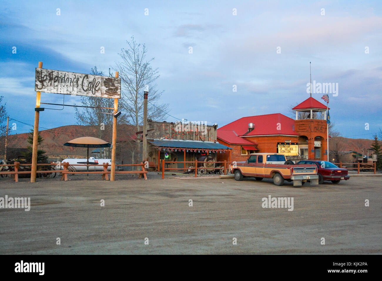 Yesterday's bar, Big Sheep Road, Beaverhead County, Dell Montana,USA Stock Photo