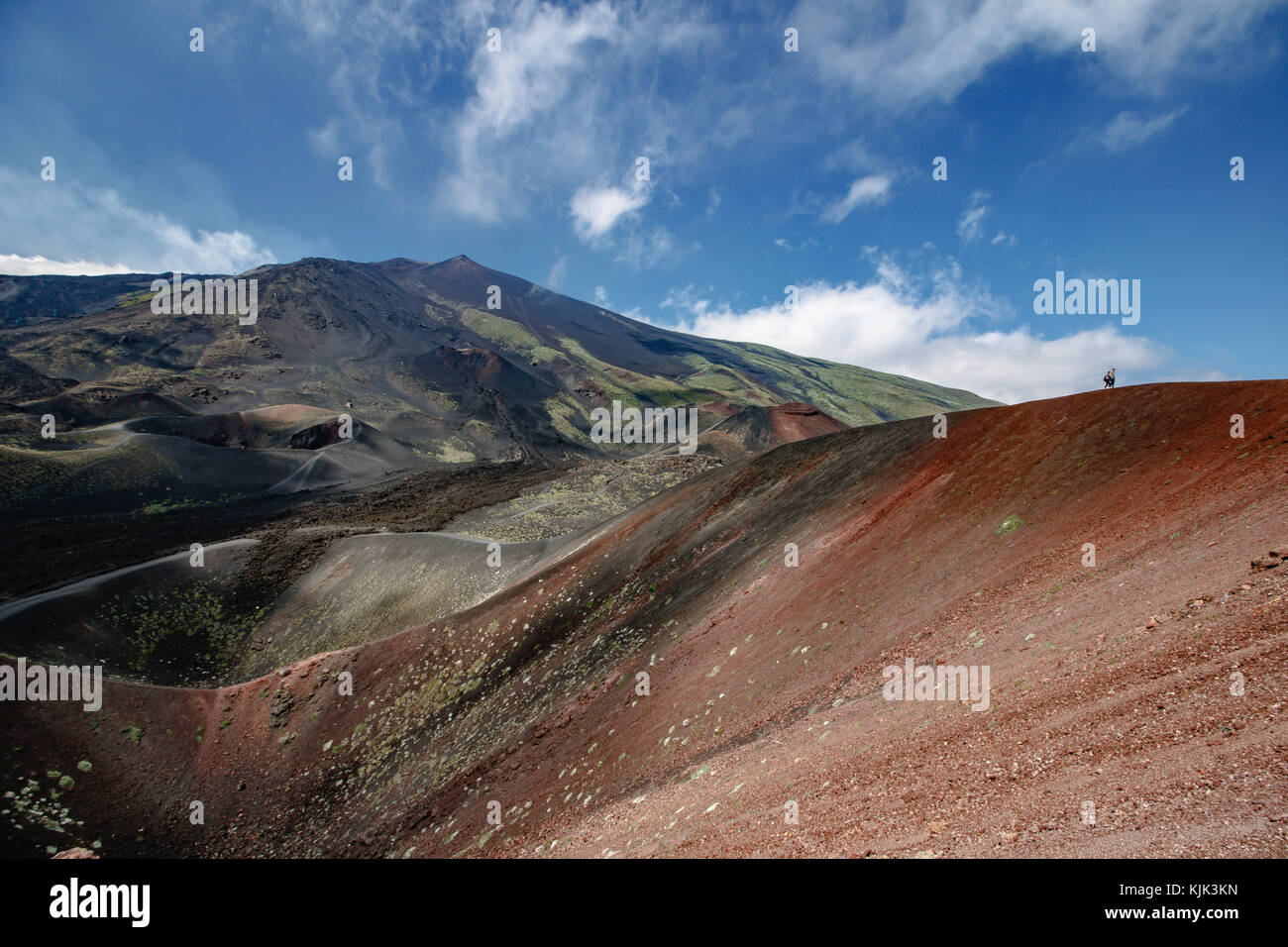 Craters and surroundings of the Etna Volcano Stock Photo