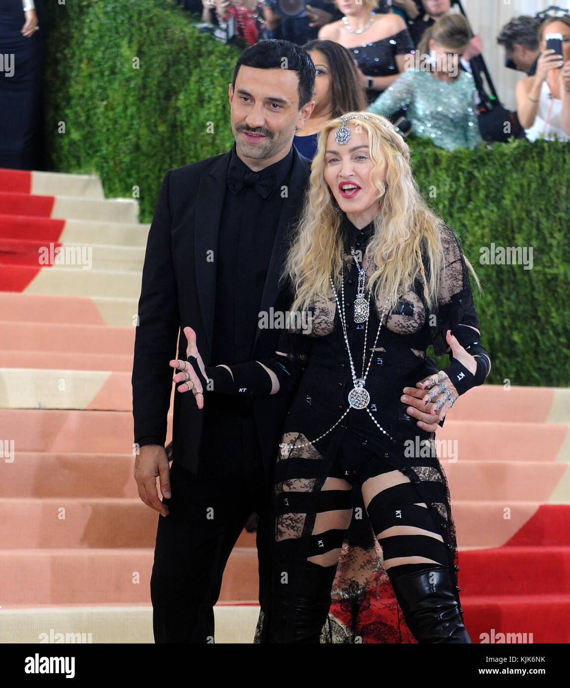 NEW YORK, NY - MAY 02: (Embargoed till 05/03/16) Madonna arrives for the  'Manus x Machina: Fashion In An Age Of Technology' Costume Institute Gala  at Metropolitan Museum of Art on May