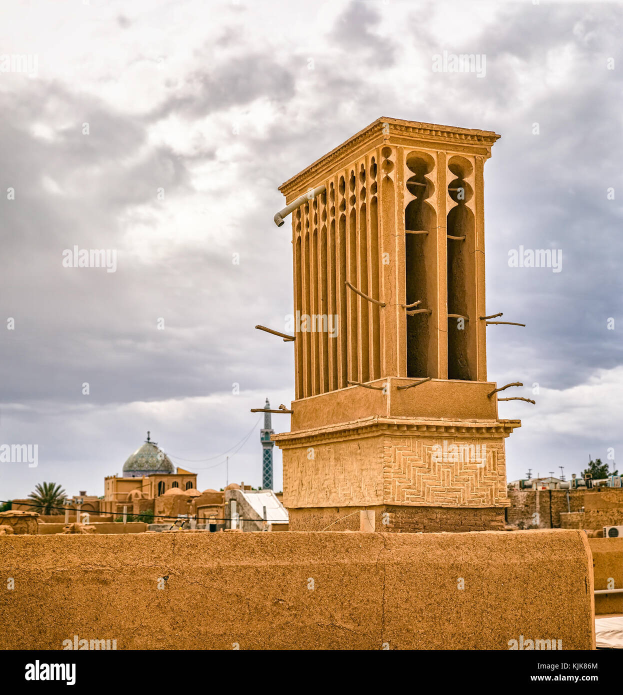 Windcatcher tower in Yazd Stock Photo