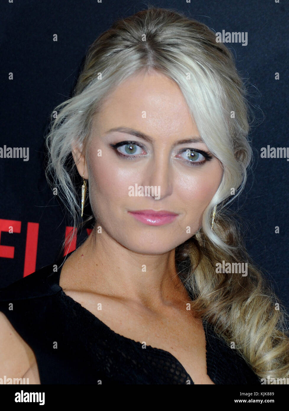 NEW YORK, NY - MARCH 10: Amy Rutberg attends the 'Daredevil' season 2 premiere at AMC Loews Lincoln Square 13 theater on March 10, 2016 in New York City.   People:  Amy Rutberg Stock Photo