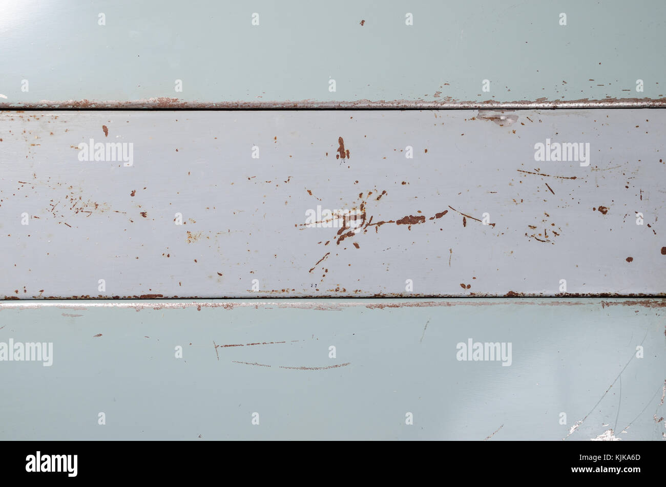 background of metal plates painted with grey and pale blue paint Stock Photo
