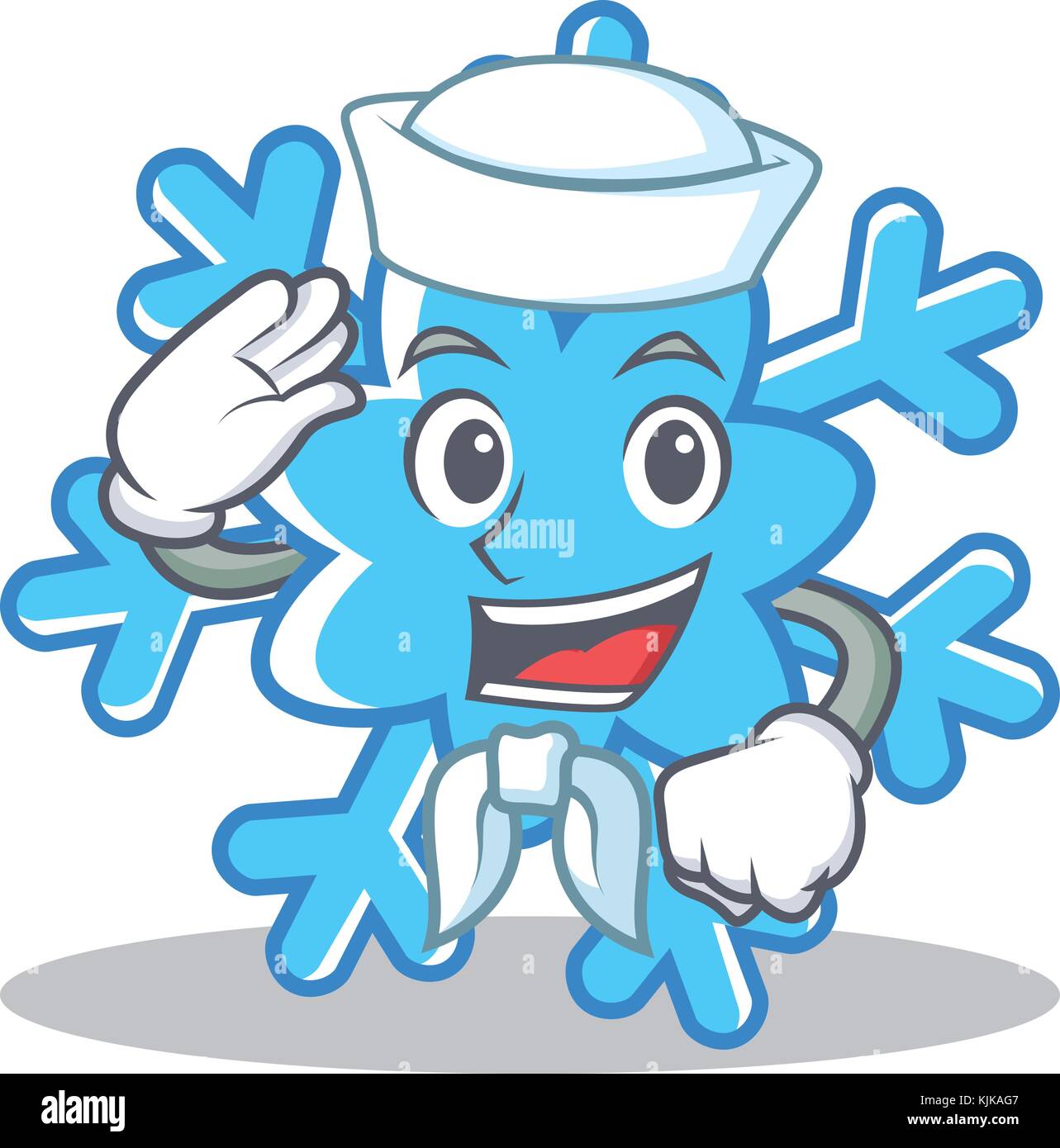 Sailor snowflake character cartoon style Stock Vector Image & Art - Alamy