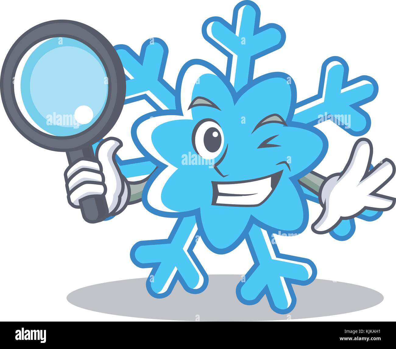 Detective snowflake character cartoon style Stock Vector Image & Art ...