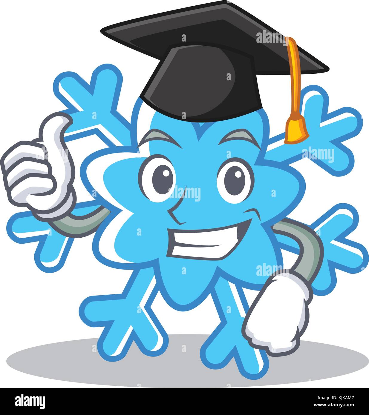 Graduation snowflake character cartoon style Stock Vector Image & Art ...