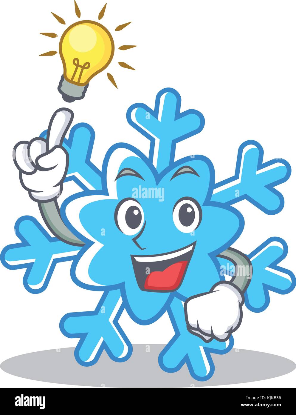 Have an idea snowflake character cartoon style Stock Vector Image & Art ...