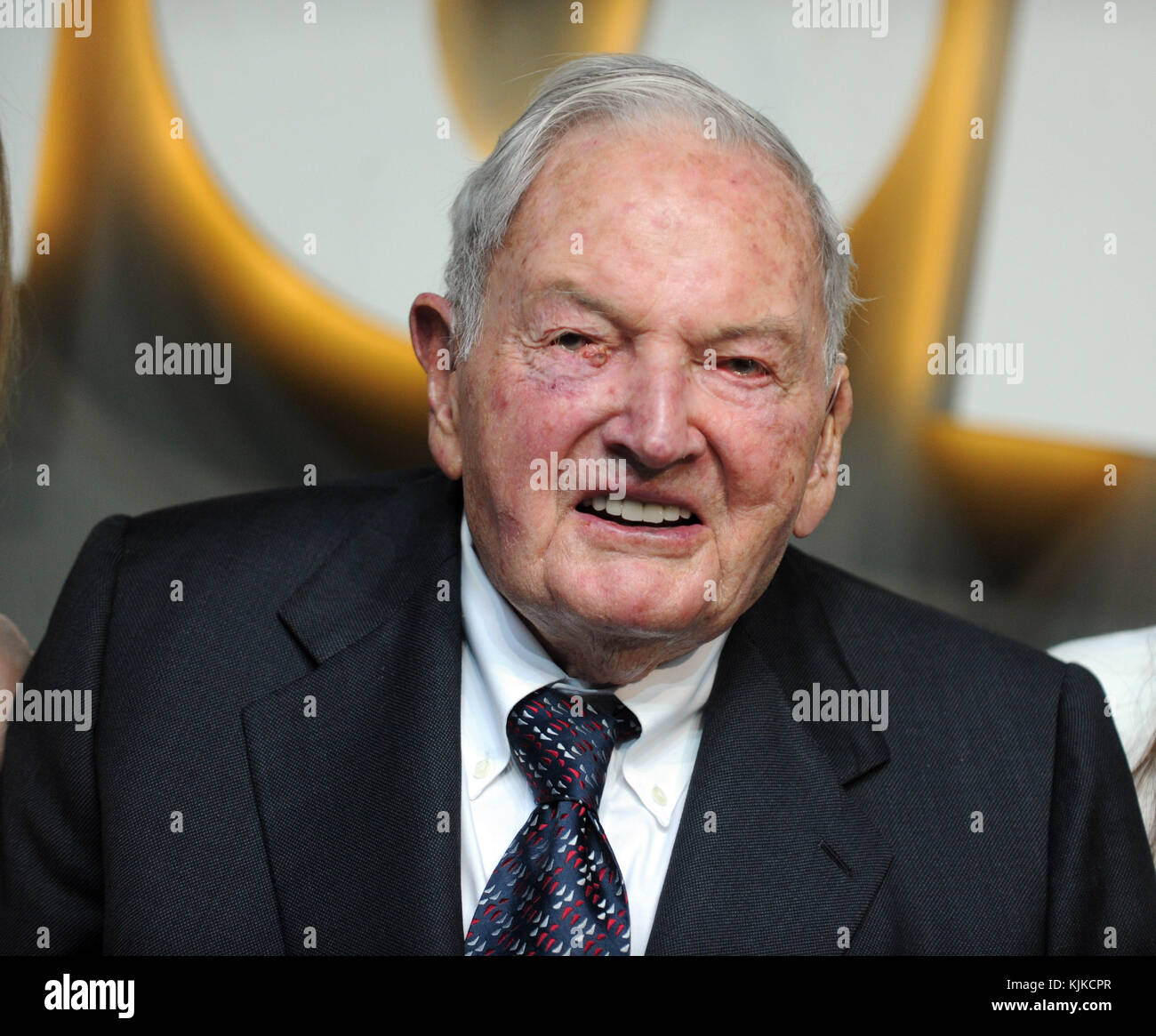 NEW YORK, NY - JUNE 01: David Rockefeller Sr. attends the 2016 Museum Of Modern Art Party In The Garden at Museum of Modern Art on June 1, 2016 in New York City.  People:  David Rockefeller Sr. Stock Photo