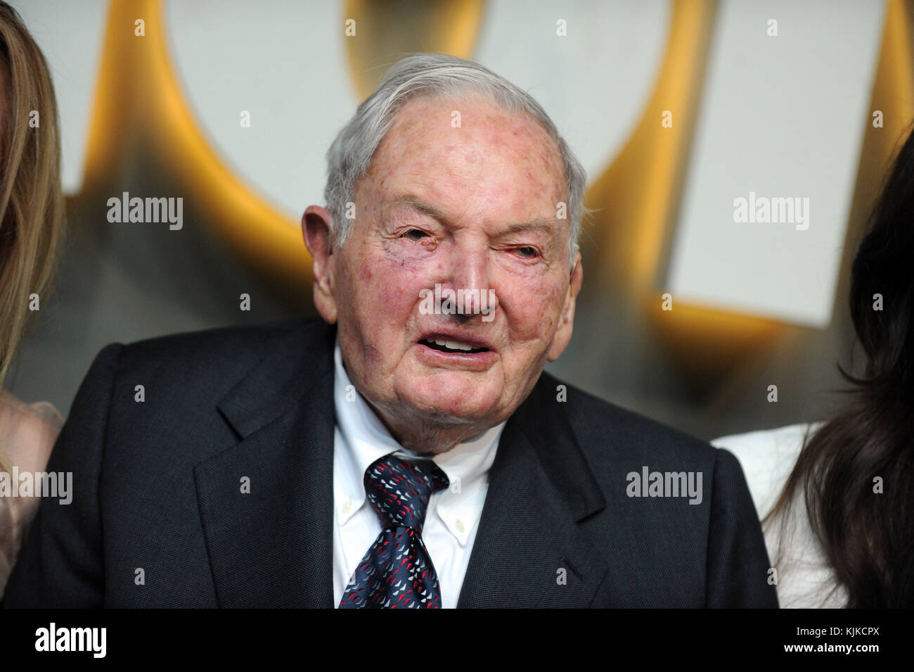 NEW YORK, NY - JUNE 01: David Rockefeller Sr. attends the 2016 Museum Of Modern Art Party In The Garden at Museum of Modern Art on June 1, 2016 in New York City.  People:  David Rockefeller Sr. Stock Photo