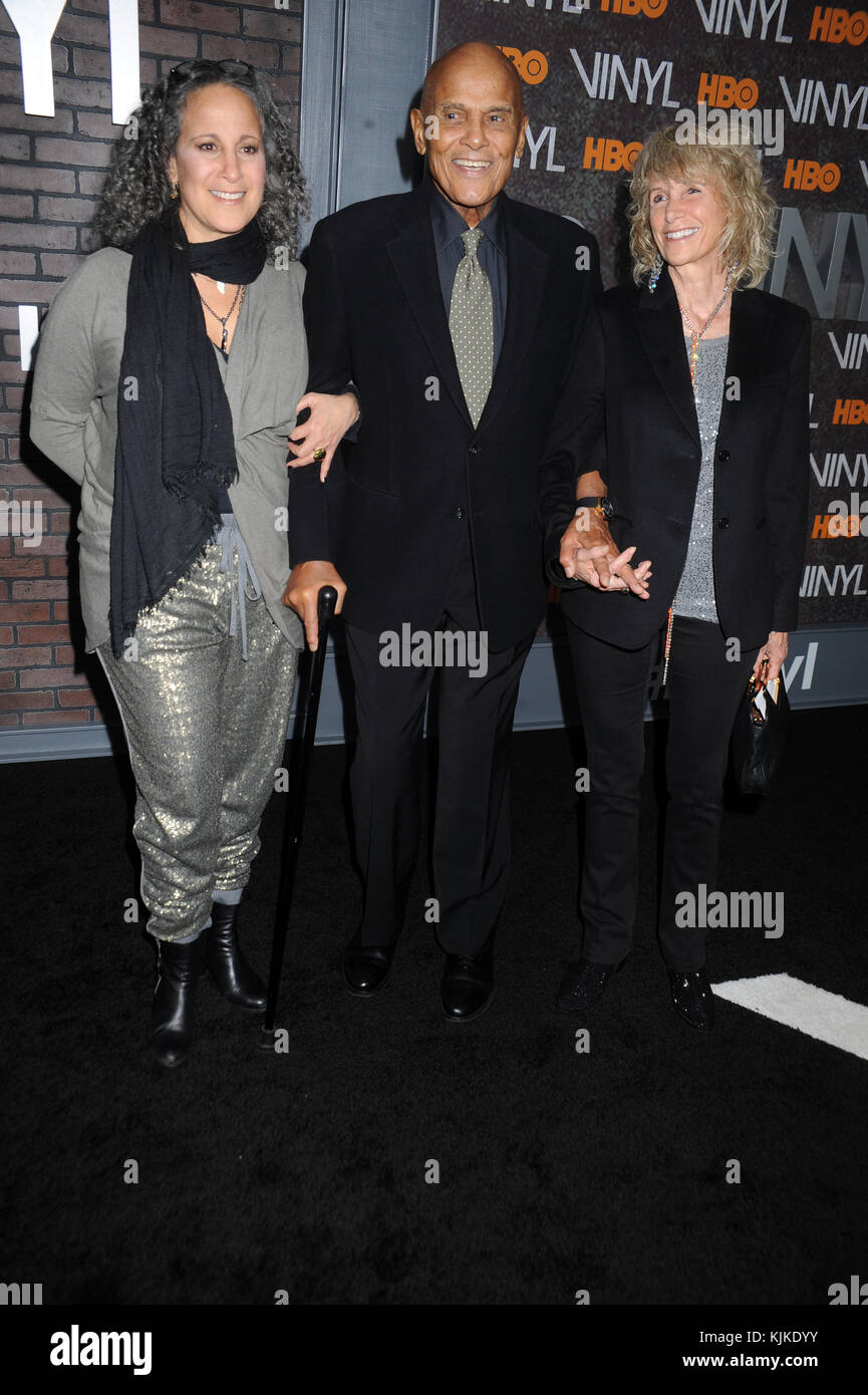 NEW YORK, NY - JANUARY 15: Harry Belafonte, Pamela Frank Attends The