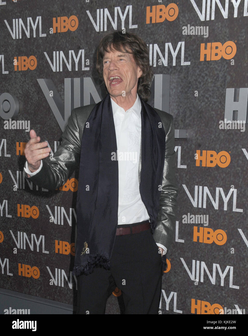 NEW YORK, NY JANUARY 15 Mick Jagger attends the 'Vinyl' New York