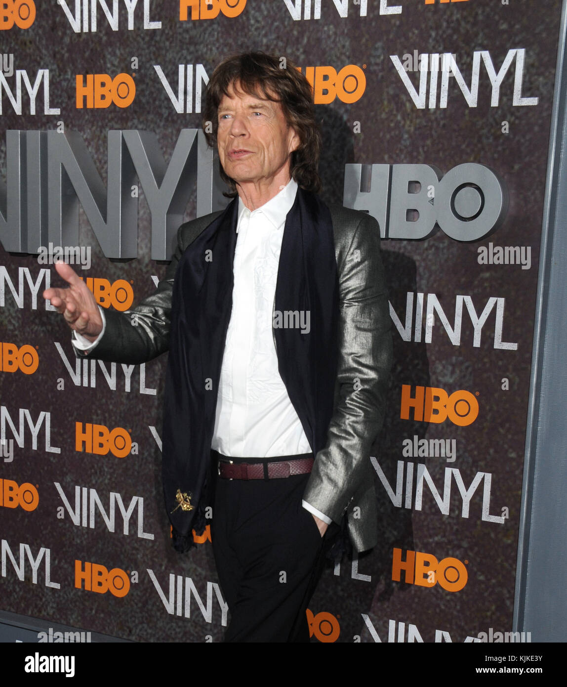 NEW YORK, NY JANUARY 15 Mick Jagger attends the 'Vinyl' New York