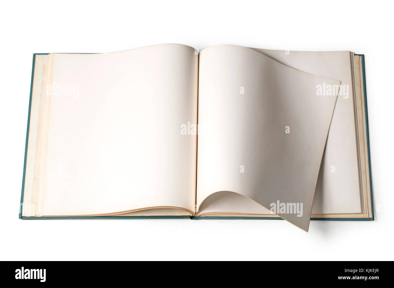 Book with blank page.with clipping path Stock Photo