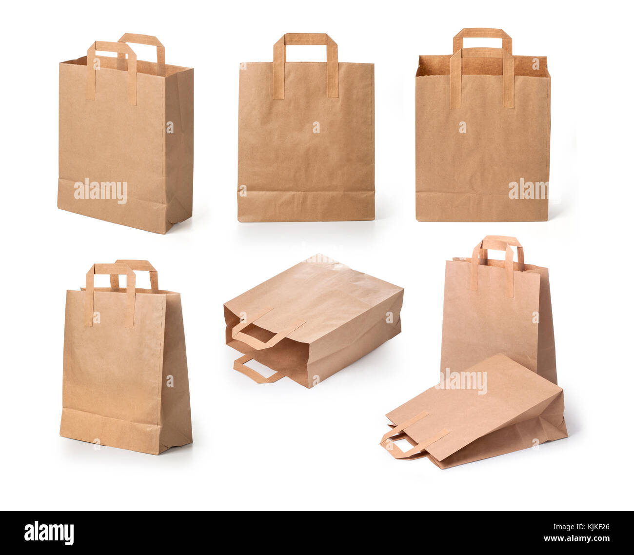 Empty shopping bag isolated on white background Stock Photo