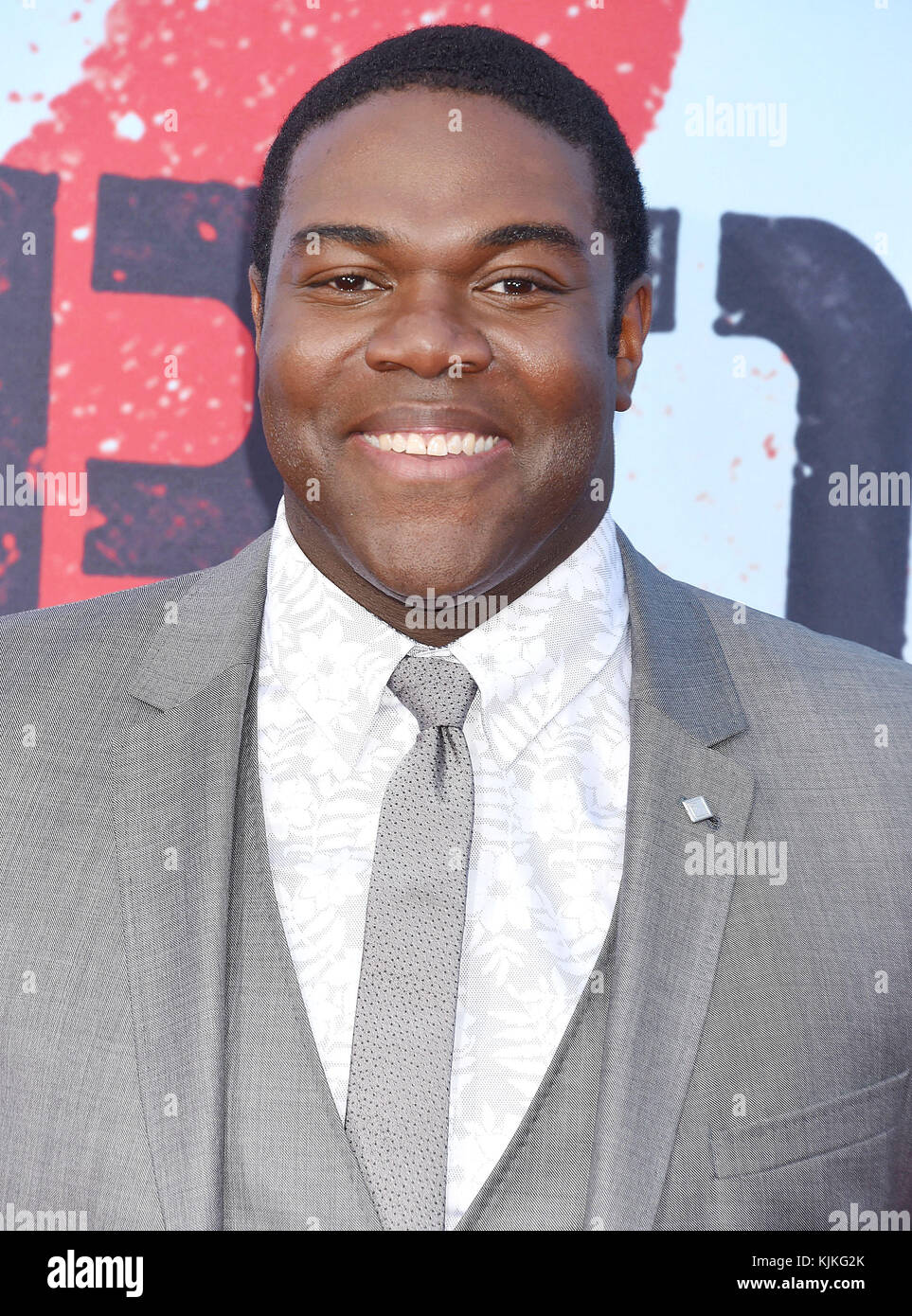 WESTWOOD, CA - MAY 16: Sam Richardson arrives at the premiere of Universal Pictures' 'Neighbors 2: Sorority Rising' at the Regency Village Theatre on May 16, 2016 in Westwood, California.    People:  Sam Richardson Stock Photo