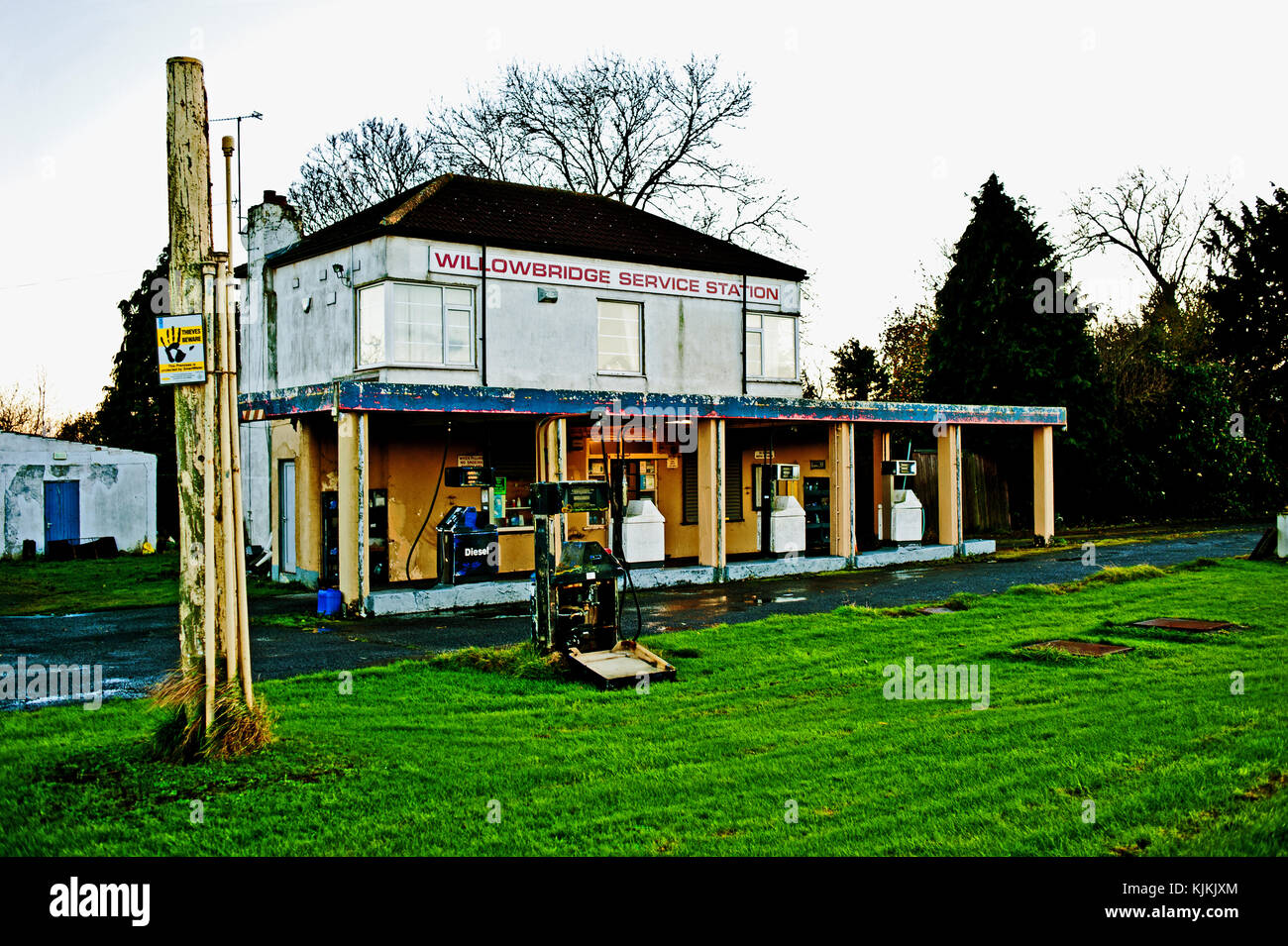 Willowbridge Service Station, Newton Morrell, North Yorkshire Stock
