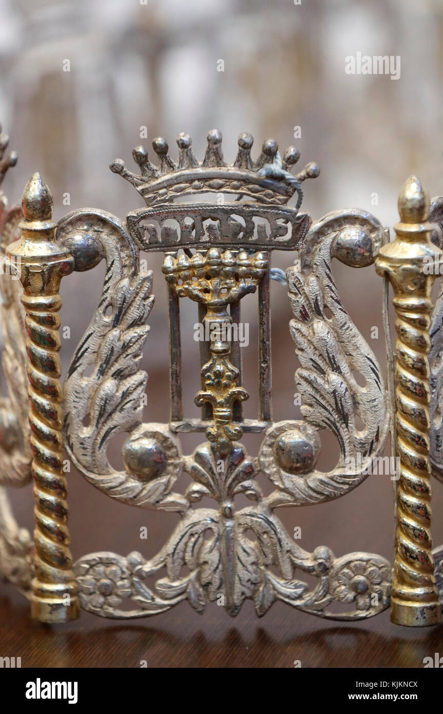Crown. Jewish symbol. Menorah.  Switzerland. Stock Photo