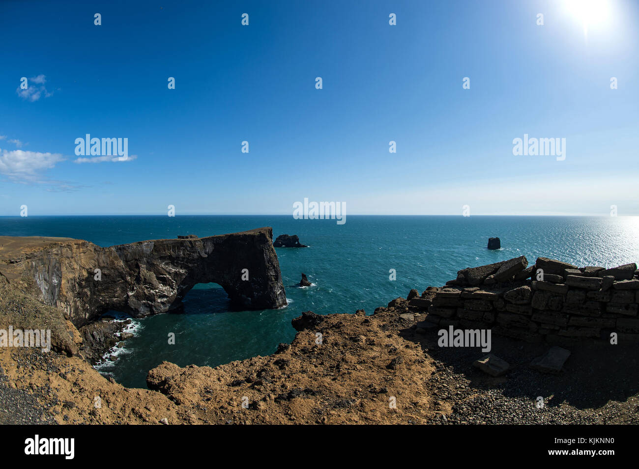 Vik cliffs. Iceland. Stock Photo
