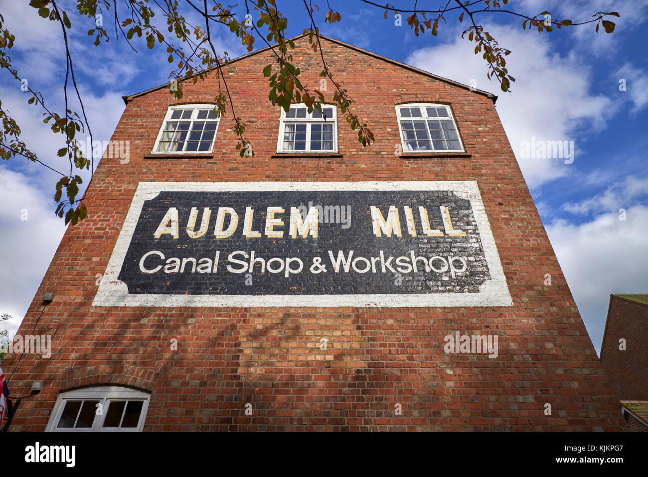 Audlem Mill workshop and bookshop in Audlem, Cheshire Stock Photo