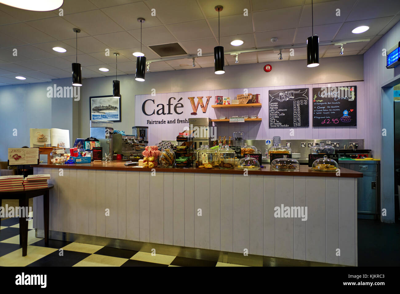Cafe W, cafe in Waterstones bookshop in Douglas, Isle of Man Stock Photo