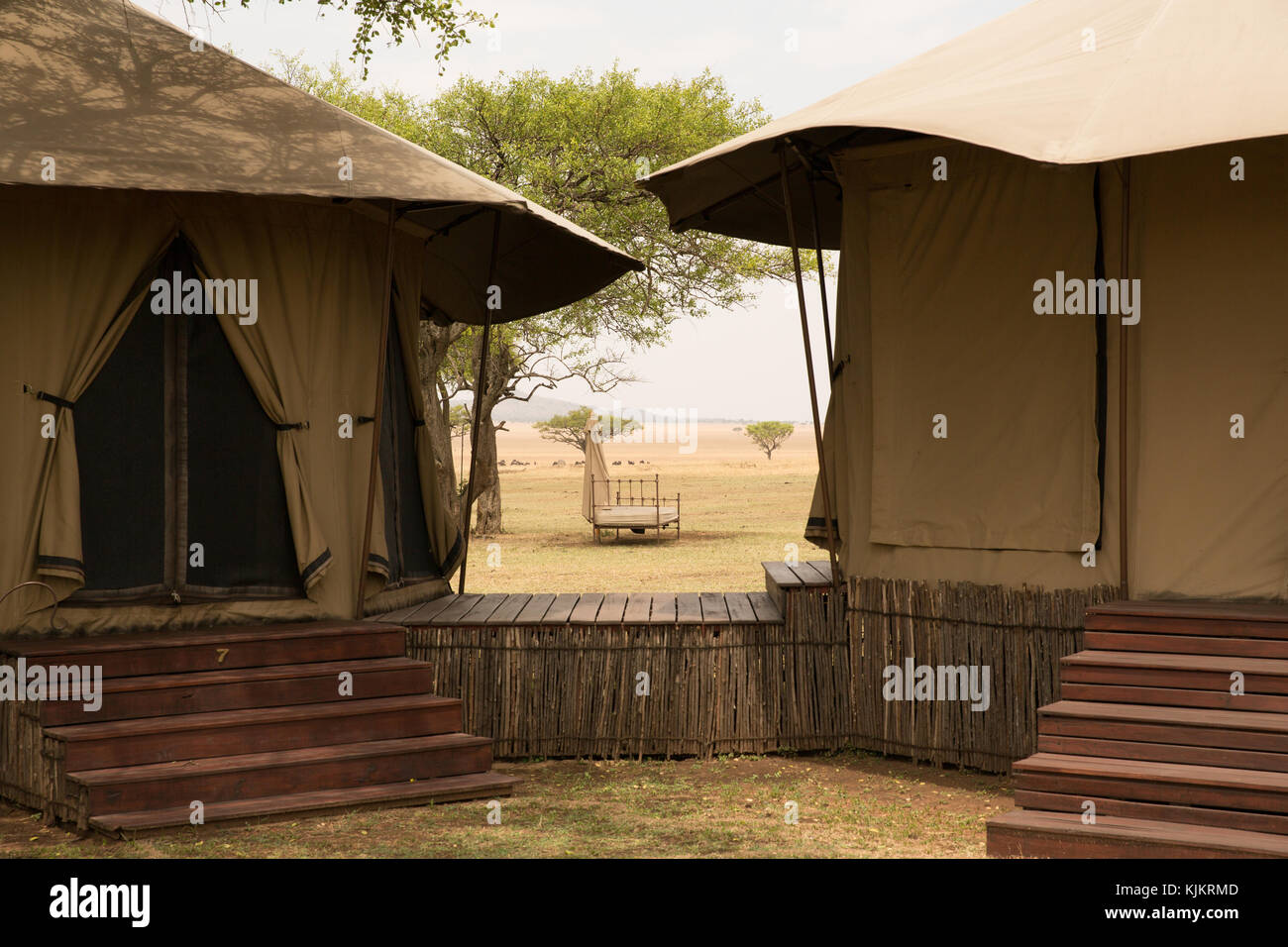 Serengeti National Park. Singita Sabora Tented Camp. Tanzania. Stock Photo