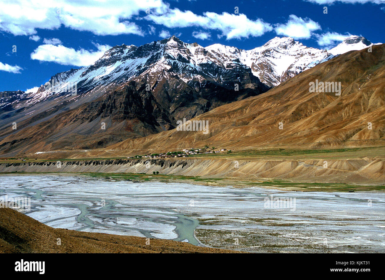 Spiti river landscape. India. Stock Photo