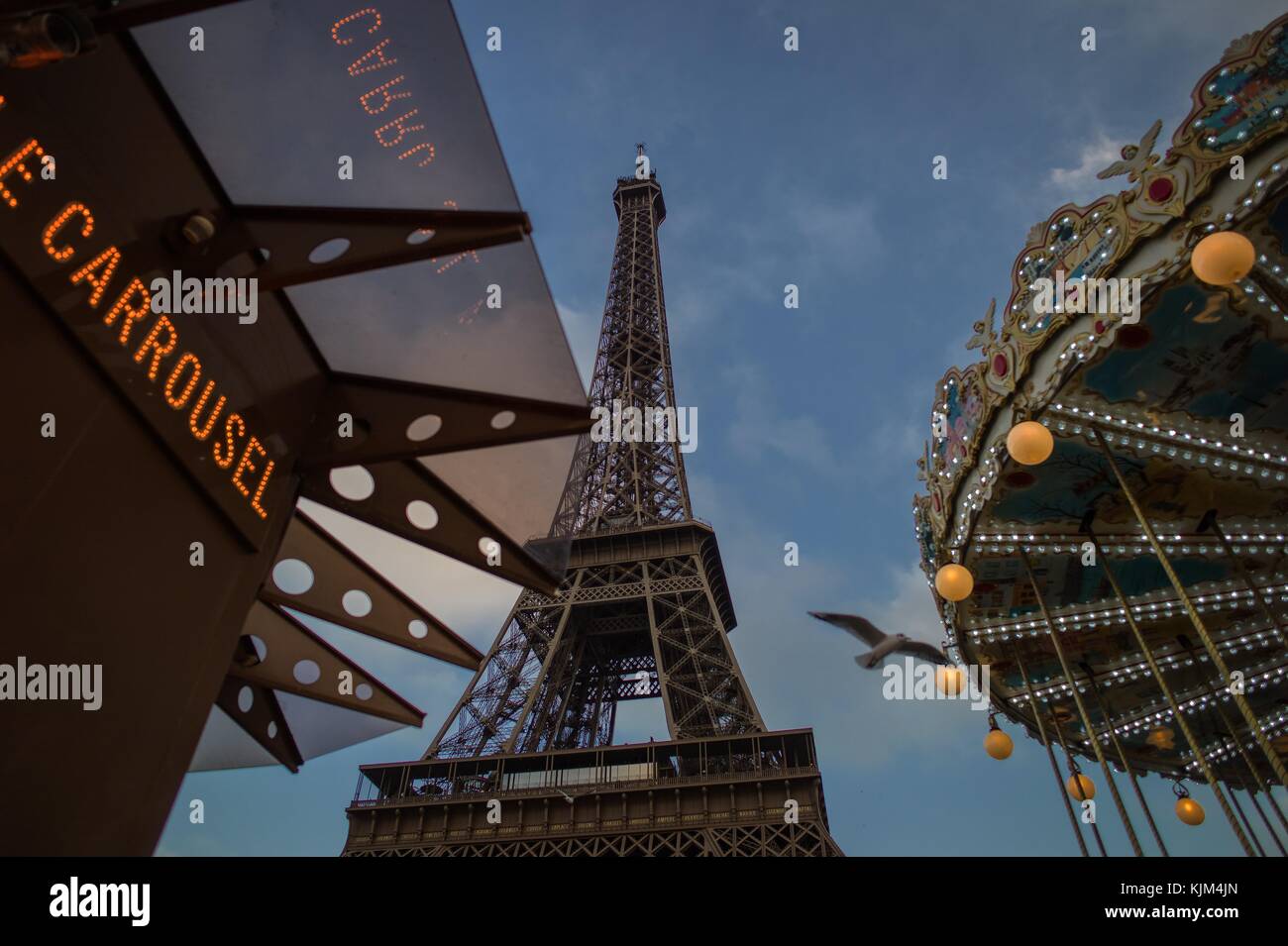 Eiffel Tower -  22/11/2012  -  France / Ile-de-France (region) / Paris  -  Eiffel Tower -  The iron lady of Paris, the Eiffel Tower   -  Sylvain Leser / Le Pictorium Stock Photo
