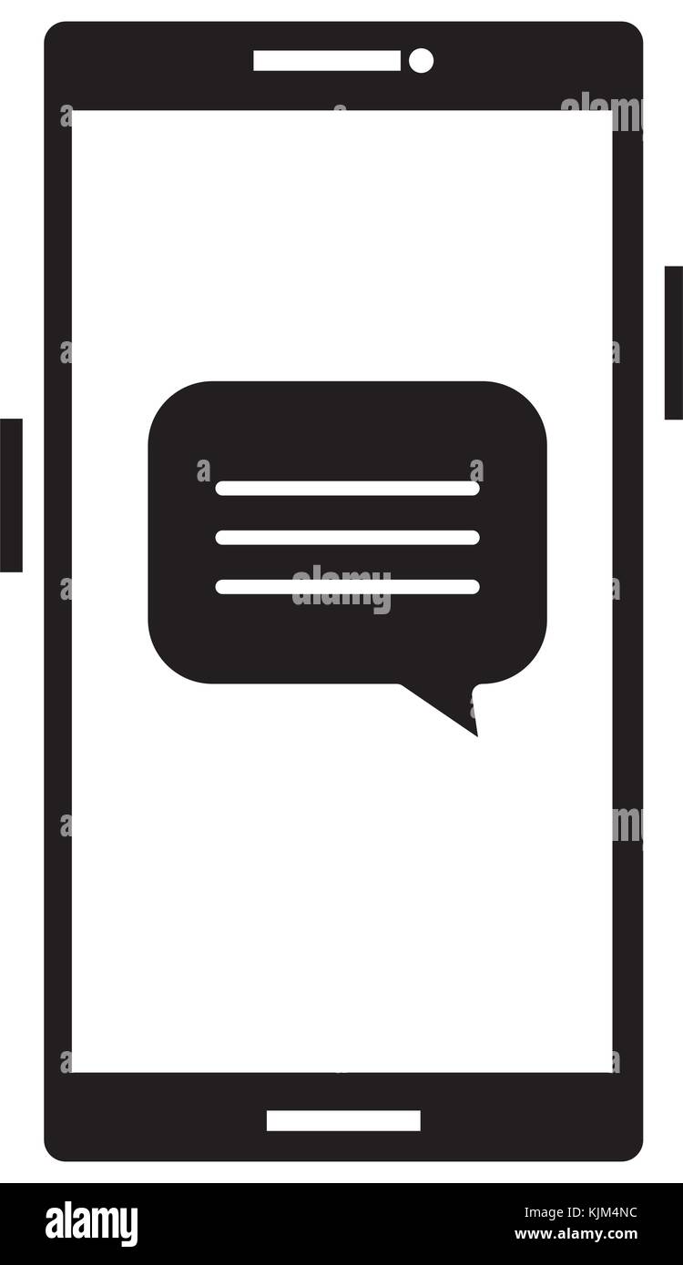 smartphone device with speech bubbles vector illustration design Stock ...