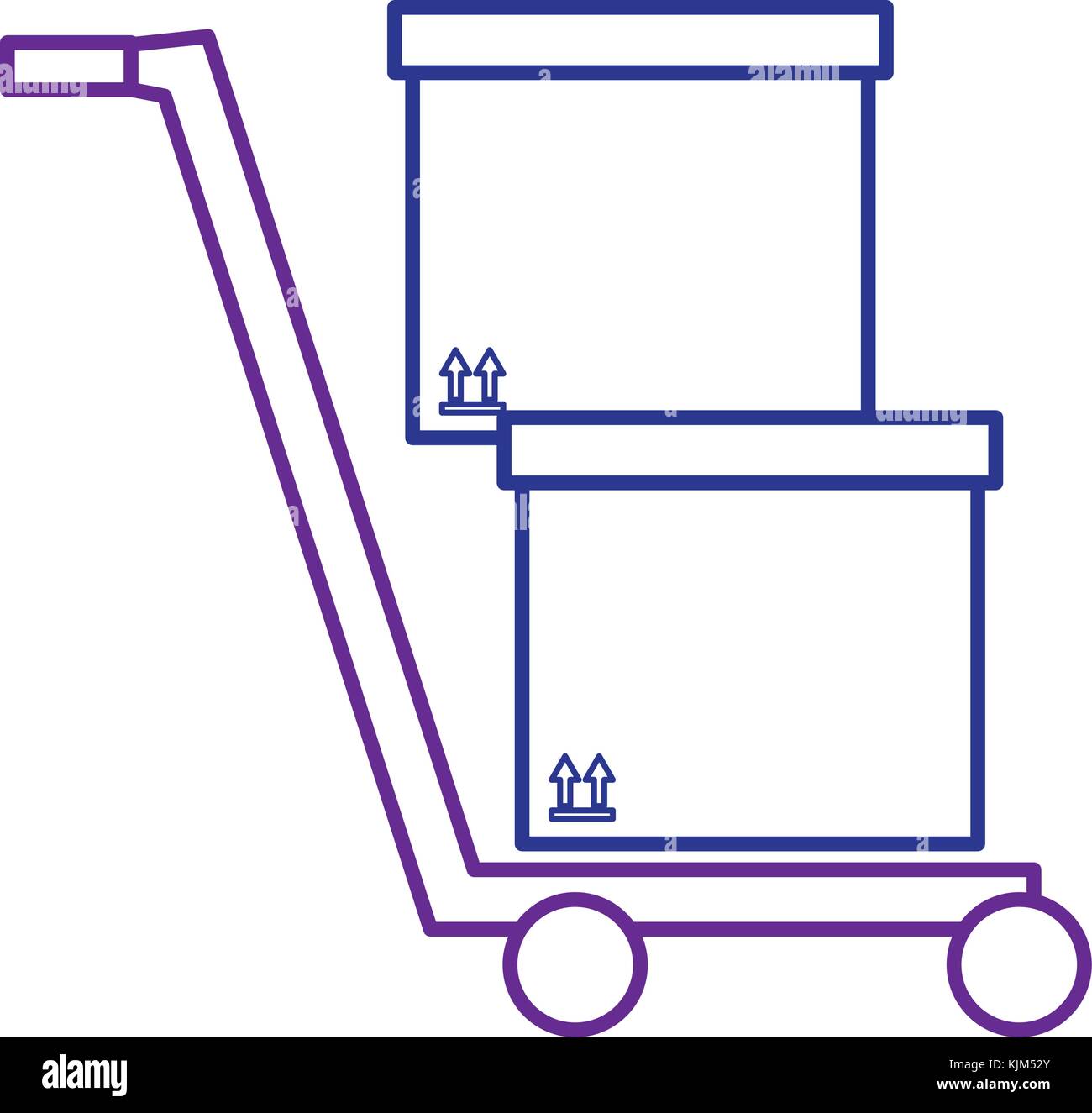 storage cart with boxes vector illustration design Stock Vector Image ...