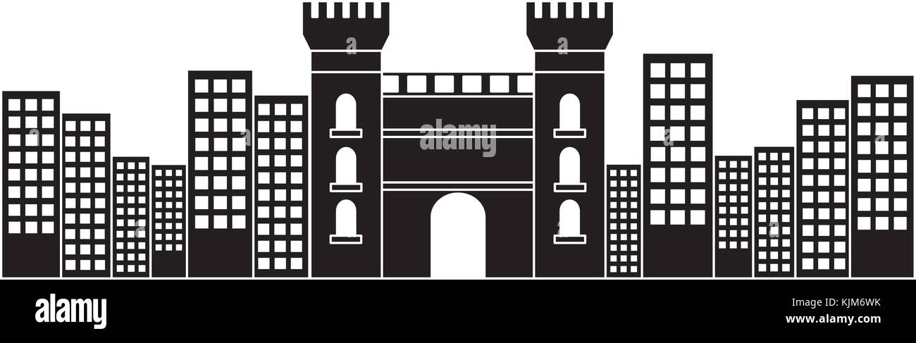 castle building in city icon image Stock Vector Image & Art - Alamy